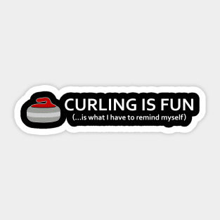 Curling is Fun! Sticker